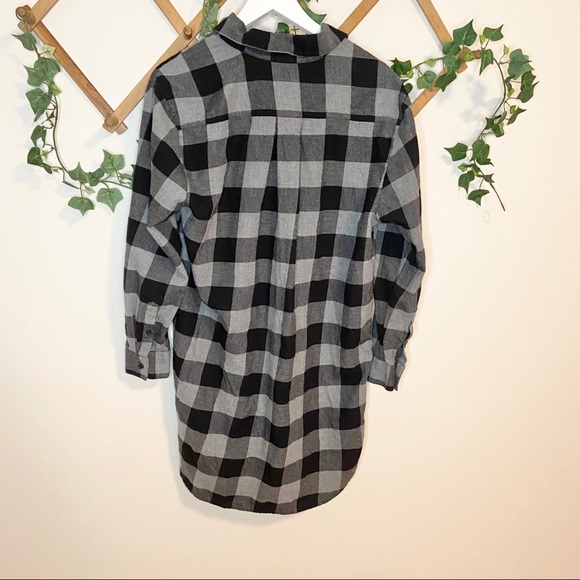 & Other Stories Checked Flannel Shirt Dress - Picture 5 of 6